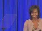 Michelle Obama Uses Teleprompter at Small Fundraiser